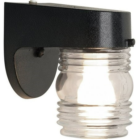 Brinks Jelly Jar Dusk To Dawn Activated Security Light, Matte Black