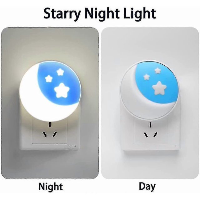Starlight-child Night Light, Electric Plug Night Light, 2 Pieces Child Night Light Plug, Baby Night Light, Wall Night Light, Automatic Switch