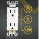 thumbnail image 3 of Faith 10 unidades 15A 125V blanco, receptáculo decorativo, 3 of 7