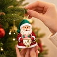 thumbnail image 6 of Cute Santa Claus Acrylic Christmas Ornaments Decorations, Xmas Hanging Tree Pendants, Seasonal Indoor Outdoor Decor for Christmas Tree Mantel Window Wall, 6 of 7