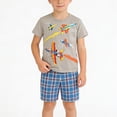 thumbnail image 6 of Vornjynx Boys Outfits 2 Piece Cotton Graphic T-Shirt and Plaid Shorts Kids 2026 Casual Summer Trendy Clothes Gray Size 3-4T, 6 of 9