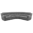 thumbnail image 2 of Coaster Company Chenille Manual Motion Sectional Sofa with Armless Chair, Black, 2 of 2