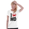 thumbnail image 3 of Maryland I Love MD Crabby State Pride Womens Slim Fit Graphic Tee Brisco Brands S, 3 of 5