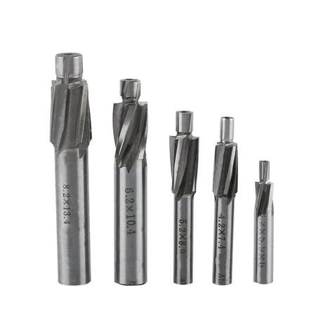 

5pcs Countersink End Mill Cutter Slot Drill Bits Tool M3 M8 4 Flutes HSS-AL
