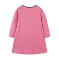 thumbnail image 2 of Esaierr Toddler Baby Girl Simple Dress Cartoon Pattern Embroidered Cotton Long-Sleeved Dresses, 2 of 5