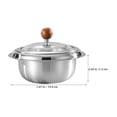 thumbnail image 2 of Mobestech Stainless Steel Korean Noodle Cooker Pot with Lid, Fast Heating for Soup, Rice, Stews, and Hot Meals, 2 of 8