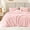 04 Pink, variant on Fluffy Comforter Set Queen Size Super Soft Faux Fur Stripe Jacquard 3-Piece Black Fleece Bedding Winter Warm Bed Set with 2 Pillowcases