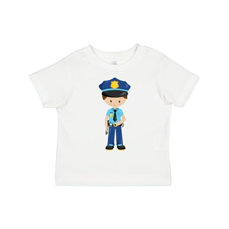 

Inktastic Policeman Police Officer Cop Brown Hair Gift Toddler Boy Girl T-Shirt