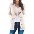 thumbnail image 1 of CPOKRTWSO Cardigan Tricoté Surdimensionné à Manches Longues Ouvert pour Femmes, 1 of 5