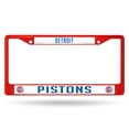 thumbnail image 4 of Detroit Basketball Piston's Red Painted Chrome Metal (2) License Plate Frame Set, 4 of 6