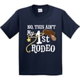 thumbnail image 3 of Inktastic No, This Ain't My 1st Rodeo Cowboy Hat and Lasso Youth T-Shirt, 3 of 5