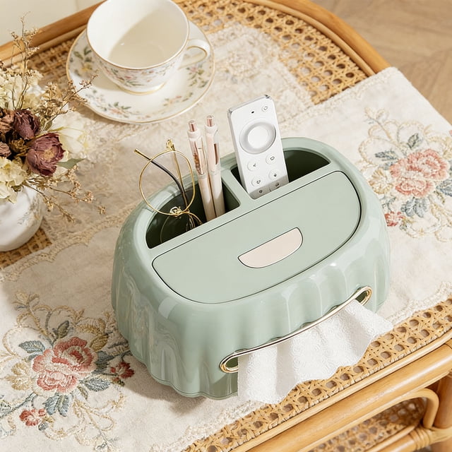 BotaniNest Paper Towel Storage Package Paper Towel Holder Desktop Storage With Stationery Pen Remote Control Paper Towel Household Dining