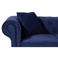 thumbnail image 6 of Classic Chesterfield Couch in Velvet Scroll Arm Tufted Button Sofa, Blue, 6 of 10