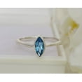 thumbnail image 4 of Vintage Natural London Blue Topaz Ring- Sterling Silver Topaz Engagement Ring For Women- Promise Ring- November Birthstone- Anniversary Gift, 4 of 13