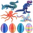 thumbnail image 1 of Set de juguetes BUUFAN con pulpos de dragón impresos en 3D con huevo de pascua, 1 of 1