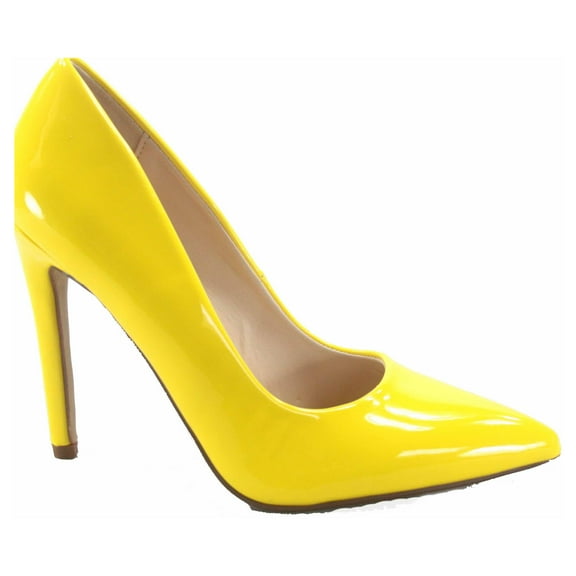 My Delicious Shoes Female Classic High Heel Adult Yellow, 6.5