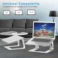 thumbnail image 3 of Boyata Laptop Stand, Aluminum Ergonomic Laptop Riser Computer Stand for Desk, Detachable Laptop Holder Compatible for All 10-15.9" MacBook Air Pro, Samsung, Acer, Dell Laptops-Sliver, 3 of 7