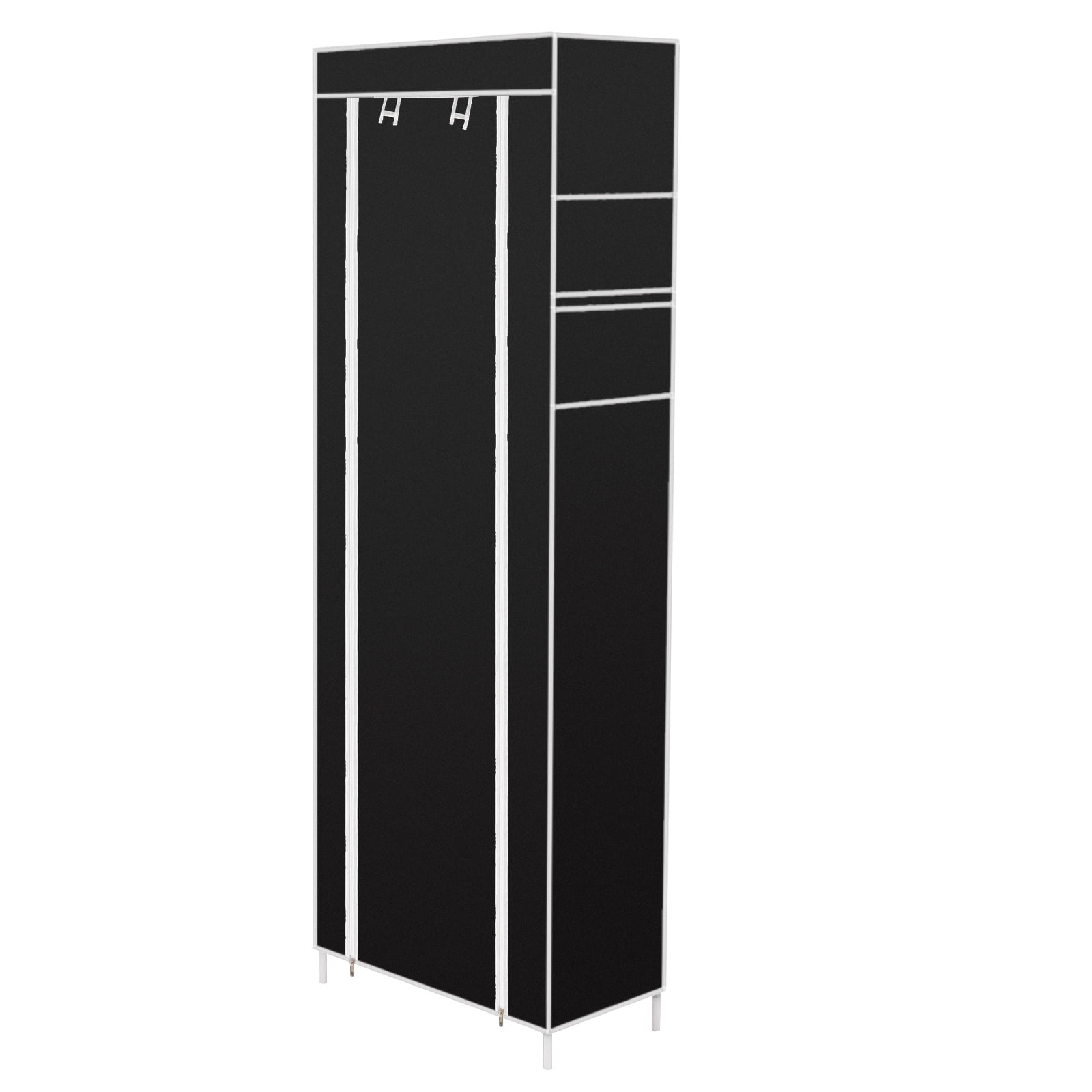 Shoes Rack with Cover, paproos 10 Tier Shoes Organizer, Fabric Sneaker Rack with Dustproof Nonwoven Fabric Cover, Room-saving Shoe Storage Cabinet for Entryway, Free Standing Tall Shoe Holder, Black