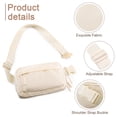 thumbnail image 6 of URSOFINE Belt Bag for Women & Men - Adjustable Crossbody Fanny Pack with 4 Pockets, Water-Resistant Sling Bag for Travel, Gym, Running & Daily Essentials (Gift Idea), Beige, 6 of 7