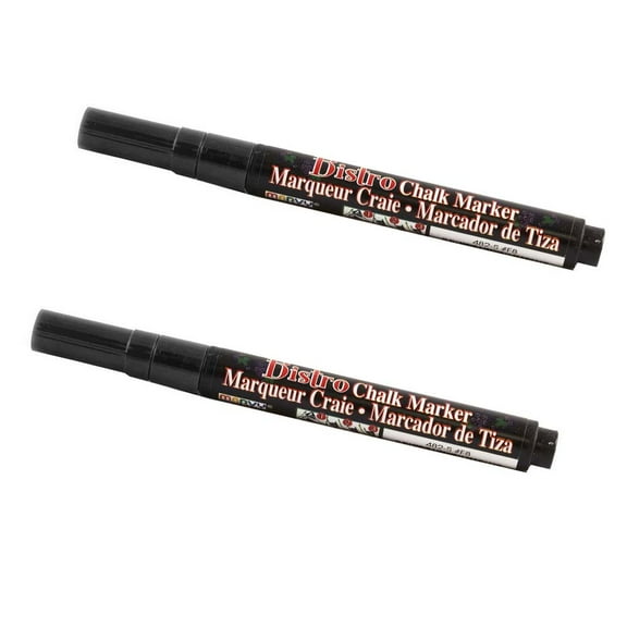 Marvy Uchida Fine Point Chalk Markers, Black, 2/Pack