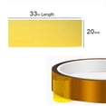 thumbnail image 2 of Cinta adhesiva de película de poliimida de 3 piezas, cinta resistente al calor, cinta Kapton, para impresora 3D, enmascaramiento, soldadura, aislamiento de placa de circuito 3 piezas × 20 mm × 33 m, 2 of 5