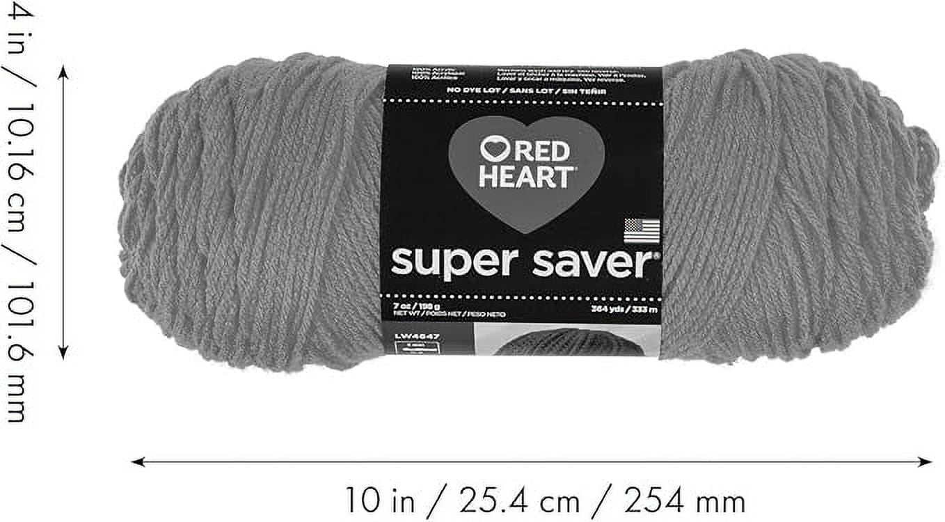 Red Heart Super Saver Spring Green Yarn - 3 Pack of 198g/7oz - Acrylic - 4 Medium (Worsted) - 364 Yards - Knitting/Crochet