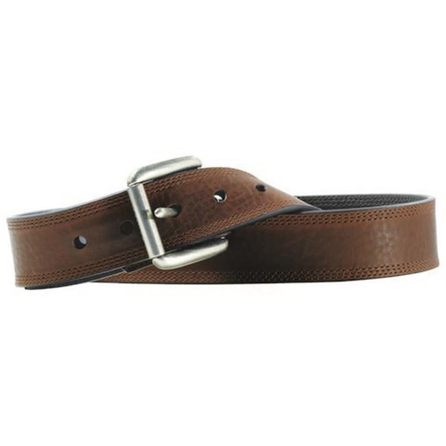 Ariat 46 Inch Western Leather Work Triple Stitch Mens Belt, Dark Copper