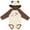 Natural & Brown w Ears, variant on Inktastic Hummingbird Flying Swirl Girls Long Sleeve Baby Bodysuit