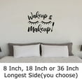 thumbnail image 2 of Wakeup And Makeup! Eyelashes Mascara Getting Ready Love Girly l Wall Decals for Walls Peel and Stick wall art murals Black Medium 18 Inch, 2 of 2