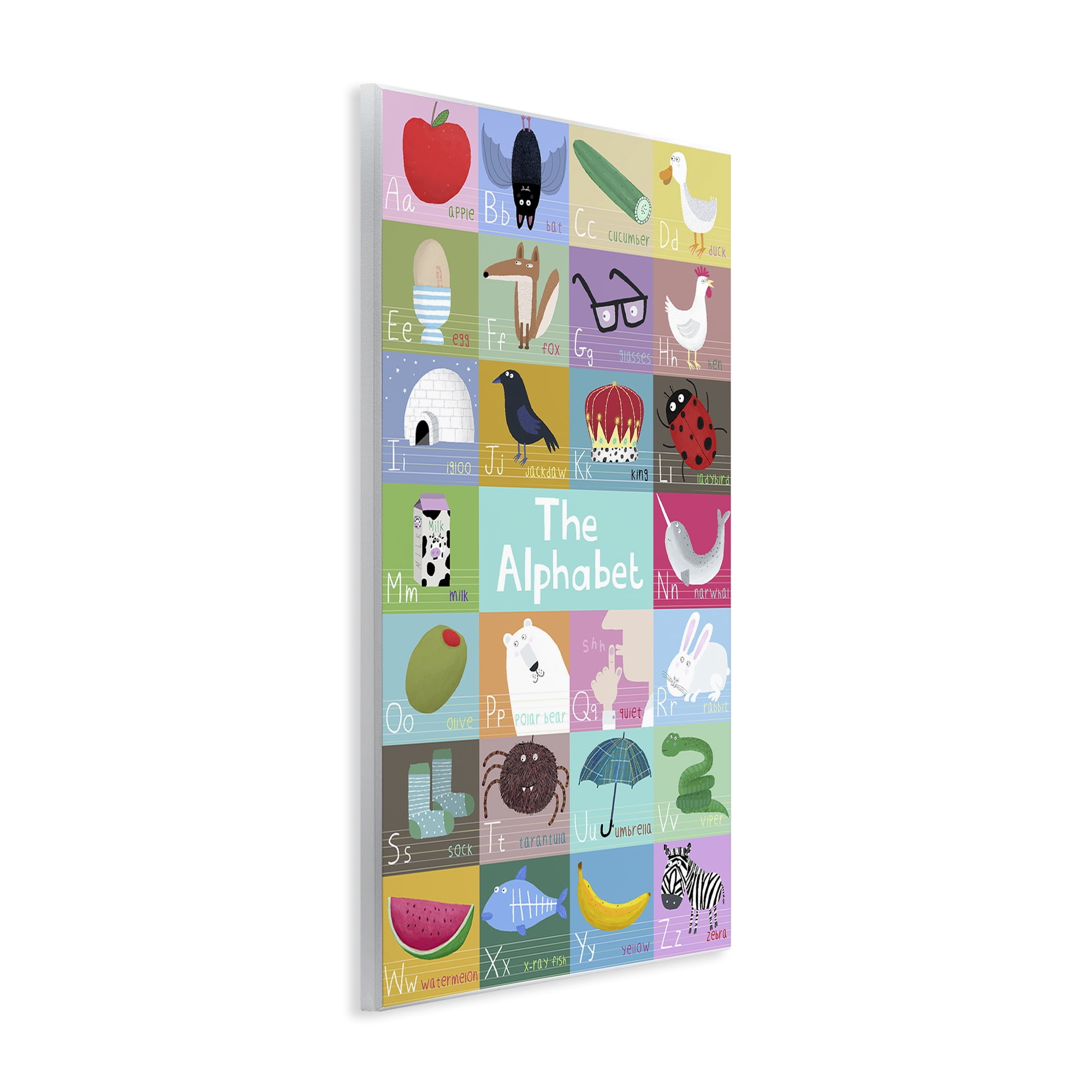 Stupell Industries First Words Alphabet Wall Plaque Art, design by Carla Daly