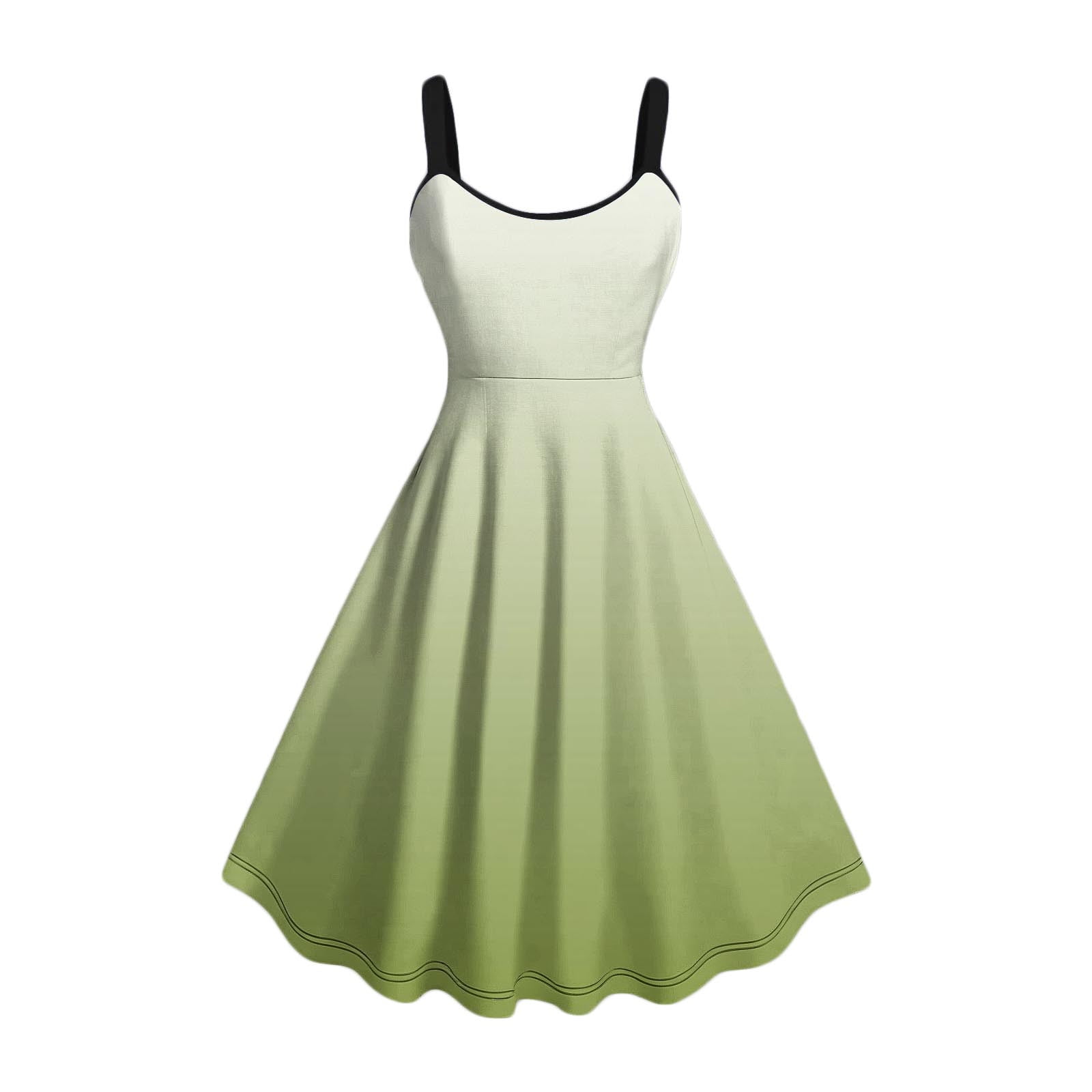 plus size green slip dress Plus Size Basic Tank Rib Dress main image 1