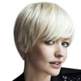 thumbnail image 2 of Perruque Femme Droite Fibre Mode Perruque Cheveux Blancs Courte Courte Perruque, 2 of 6