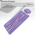 thumbnail image 4 of Combo Clavier et Souris WL, Émetteur USB 2,4G, Ensemble Clavier et Souris, Clavier Rétro à Touches Rondes avec Souris Réglable 1000 DPI 1200 DPI 1600 DPI, 4 of 7