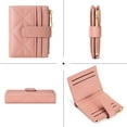 thumbnail image 4 of FALAN MULE Small Wallets Woman Leather Bifold RFID Blocking Card Holder With Zipper Coin Pocket, 4 of 6