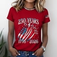 thumbnail image 4 of Only Moment American Pride Graphic Tee Crew Neck Short Sleeve Patriotic Graphic Tee 4th of July Independence Day Shirt Casual Short Sleeve Tops Red,2XL, 4 of 6