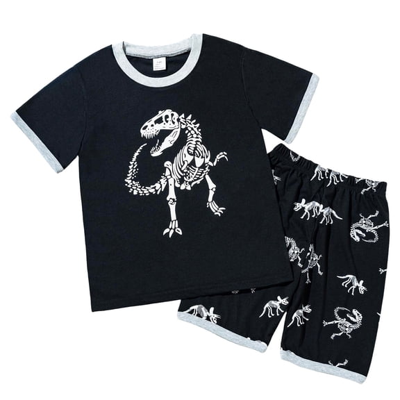 Gibobby Toddler Boys Toddler Baby Boy Clothes Boys Summer Outfits Short Sleeve Patchwork T Shirt Solid Shorts Set 12 Months 5T(6-7 Years,Grey)