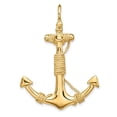 thumbnail image 4 of 10K 3-D Solid Anchor with Rope Pendant, 4 of 5