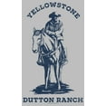 thumbnail image 2 of Women's Yellowstone Blue John Dutton Riding Horse on Ranch  Graphic T-Shirt, 2 of 4