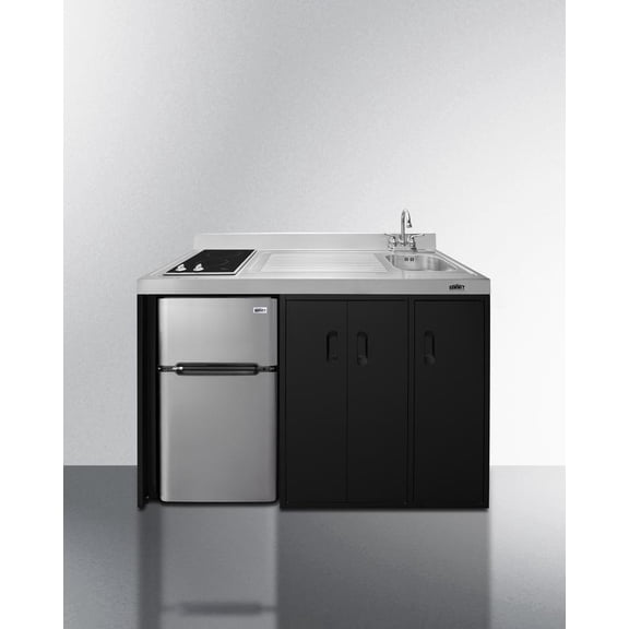 Summit Ck54sinkr 54 Inches Wide Kitchenette - Stainless Steel