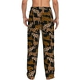 thumbnail image 3 of Goofa Leopard Print Printed Soft Pajama Pants for Men, Wide Leg Comfy Casual Lounge Yoga Pants-Small, 3 of 9