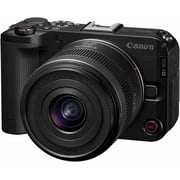 Pixibytes EOS R50 V Built-In Flash 22.2 MP APS-C Mirrorless Cameras Bundle with 64GB SD Card, Black