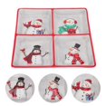 thumbnail image 3 of 1Pc Ceramic Fruit Tray Snack Service Dish Compartment Fruit Snack Storage Dish, 3 of 4