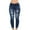 Dark Blue, variant on Nnhblu Fashion Flare Pants for Women Baggy Ripped Jeans Black Denim Pockets Trousers