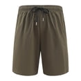 thumbnail image 5 of Antinious Men Solid Breathable Drawstring Fitness Half Shorts Pants, 5 of 5