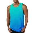 thumbnail image 3 of zbxnLI Men's Big and Tall Tank Tops Gradient Graphic Tee Crew Neck Sleeveless Tank Shirts S-5XL, 3 of 7