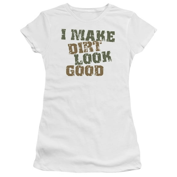 - Dirt Look Good - Juniors Teen Girls Cap Sleeve Shirt - Medium