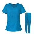 thumbnail image 1 of Conjunto de uniforme médico Strade Fareast Limited para mujer Top y pantalón M azul, 1 of 8