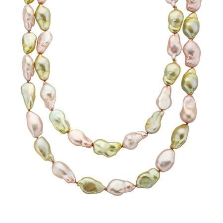 Honora 36-inch Baroque Freshwater Pearl Strand Necklace with Sterling Silver Clasp