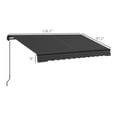 thumbnail image 3 of 10x8 ft Dark Gray Retractable Awning UV Protection Sunshade Shelter for Deck Balcony Yard Easy Setup Durable, 3 of 7