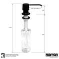 thumbnail image 3 of Karran  SD25 Kitchen Soap/Lotion Dispenser Matte Black Matte, 3 of 5